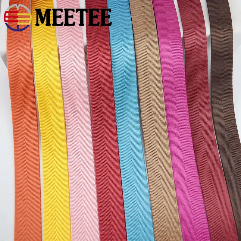 2Meters 20/25/32/38mm High Quality Webbing Band Herringbone Lace Tape Ribbon DIY Bag Strap Sewing Belt Accessories