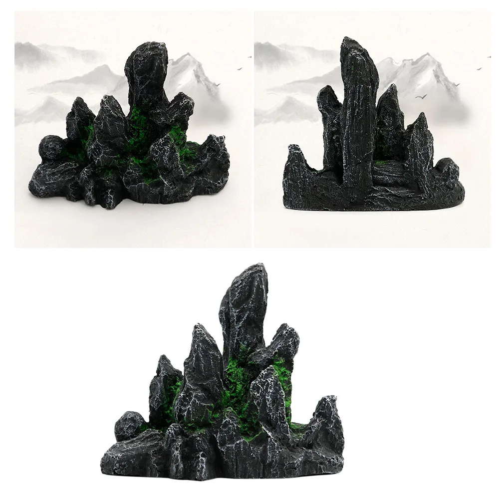 

Beautiful Resin Aquarium Mountain Ornament Vivid Color Still Landscape Decor for Fish Tank Decoration Artificial Aquarium
