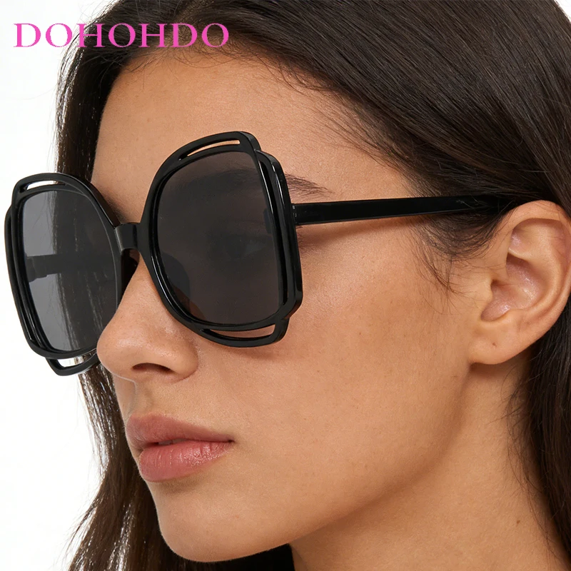 

Fashion Hollow Out Oversized Butterfly Women Sunglasses New Trendy Brand Designer Men Sunglass Summer Traveling Eyewear UV400