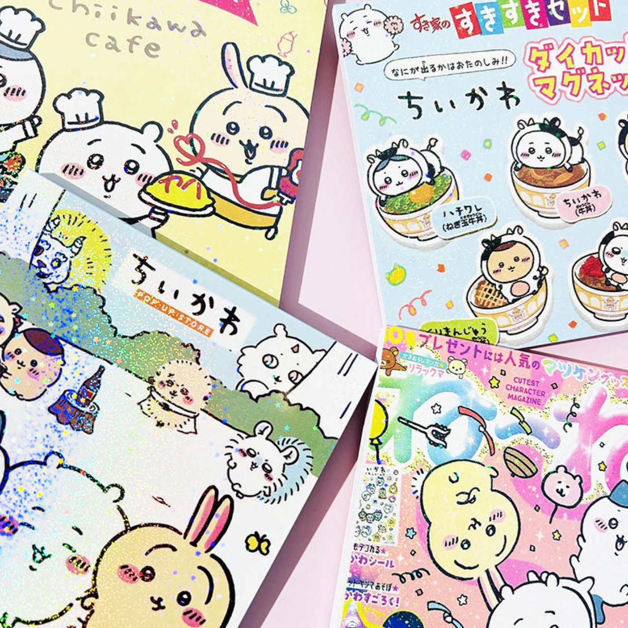 

2024 Hot Sanrio Cartoon Sticker This Japanese Kuromis Chikawa Sparkling Laser Sticker Has Been Cut Film Children's Sticker Book