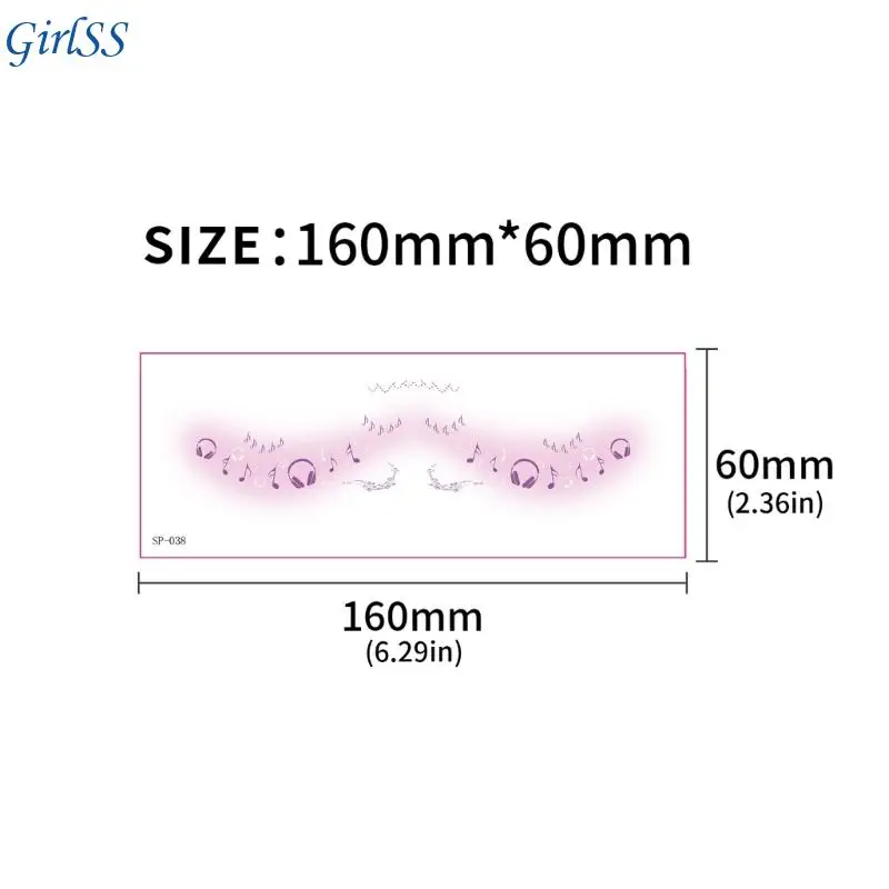 ملصقات وشم الوجه المؤقتة لمكياج الوجه لمكياج مهرجان الموسيقى T4MB