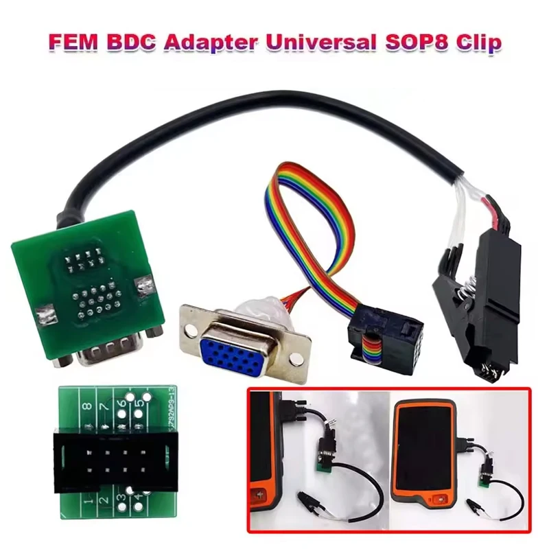 

FEM BDC Adapter SOP8 Clip For Xhorse Key Tool Plus VVDI PROG CGDI ACDP For BMW X1 X3 X5 X6 3 series Accessories Key Program