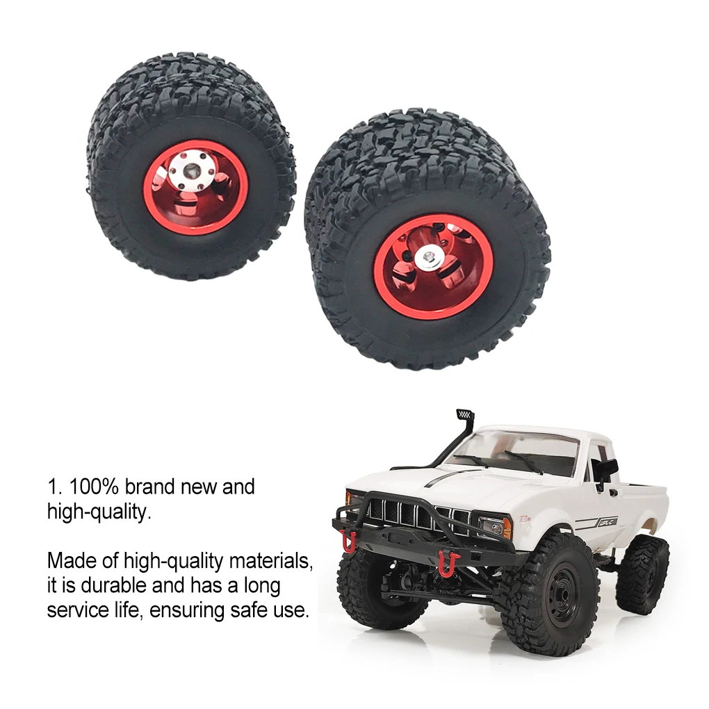 

RCGOFOLLOW Wheel Rims Tyre RC Car Part Wear-resistant Rc Wheel Rims Tyre For 1/16 WPL C14 OFF-Road RC Upgrade Part Silver