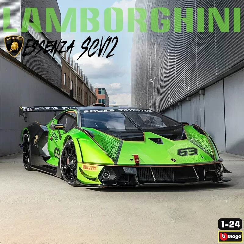 Bburago 1:24 Lamborghini Essenza SCV12 Racing Edition Simulation Alloy Car Model Collect gifts toy