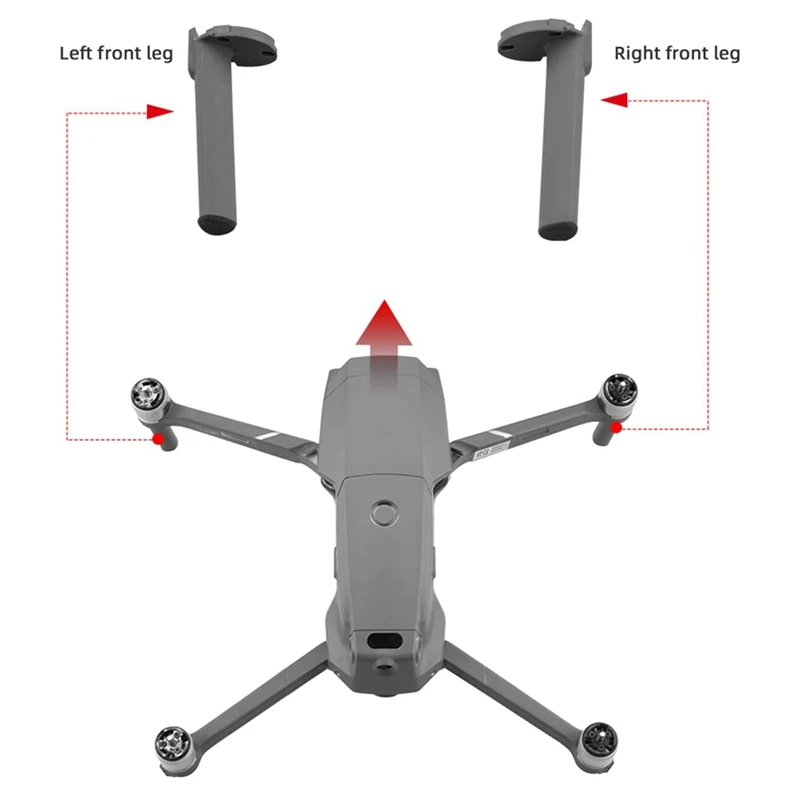 Frente perna esquerda Landing Gear, Substituição do pé para DJI Mavic 2 Pro, Zoom Drone Acessórios