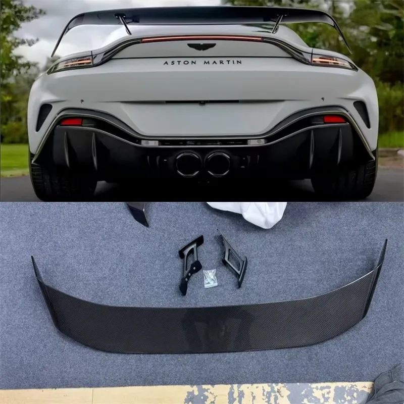 

Для Aston Martin Vantage V12: задний спойлер из настоящего сухого карбона, накладка на багажник, аксессуары для тюнинга автомобиля, комплект для декоративной модификации