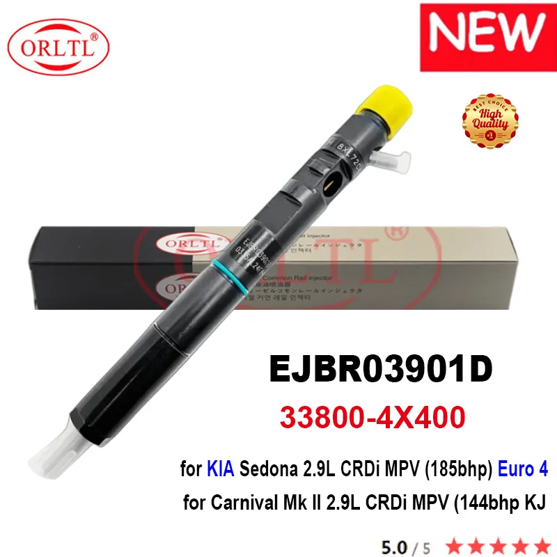 

NEW Diesel Injector EJBR03901D 33800 4X400 338004X400 NOZZLE 33800-4X400 for KIA Sedona /Carnival Mk II 2.9L CRDi MPV (144bhp