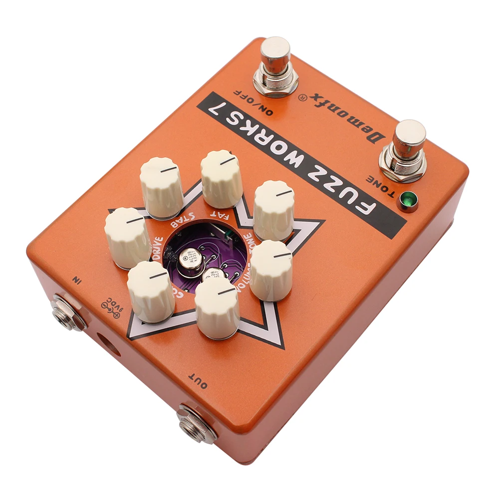 Demonfx Fuzz Works 7  Guitar Bass Effect Pedal Fuzz