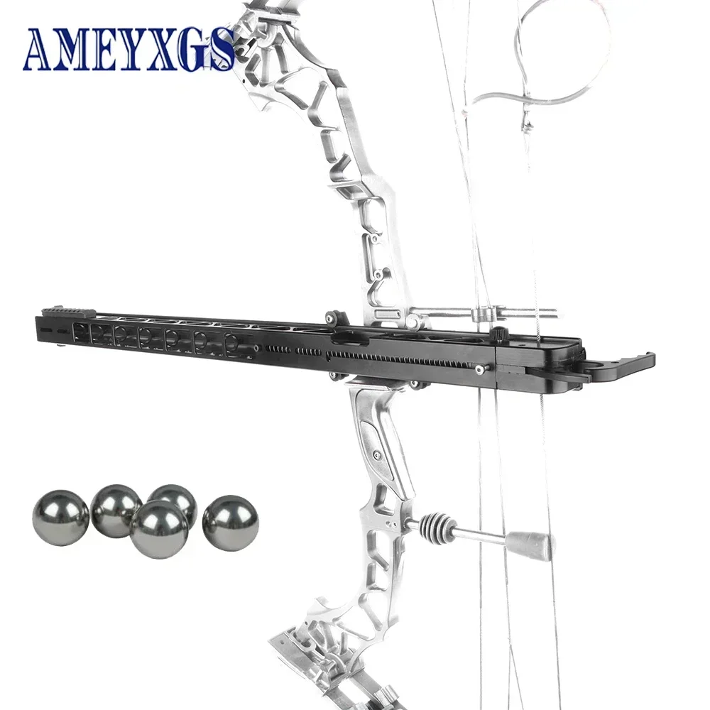 Archery Compound Bow Rapid Steel Ball Launcher Stainless Steel Single/Double Outdoor Hunting Stainless Steel Accessories