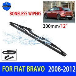 For FIAT BRAVO 2008-2012 Rear Windshield Windscreen Washer Wiper Blade HD Brush Clean Reduce Noise Automotive 12” Wiper