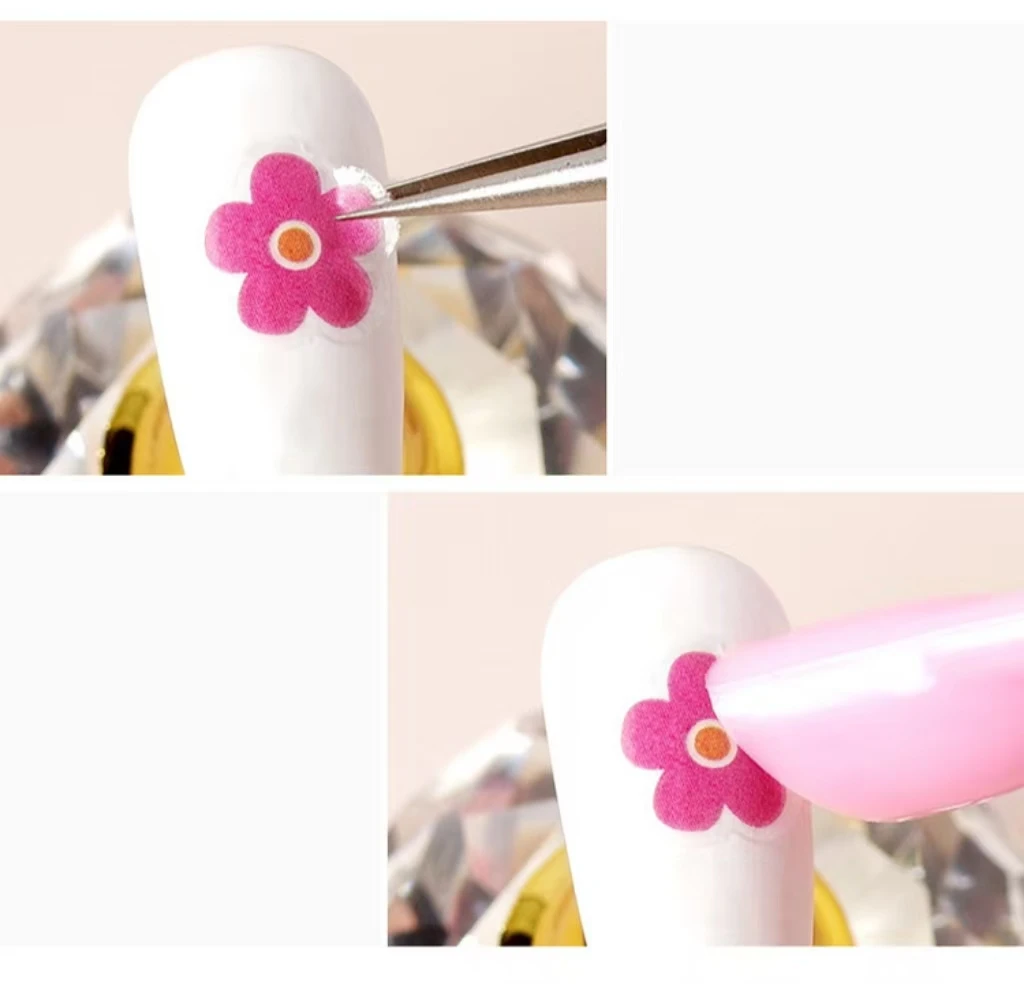Double Headed Tweezers Multi-Use Tweezers Silicone Pressing Head Nail Clipping Tool Take Sticker Tape Crystal Manicure Tools