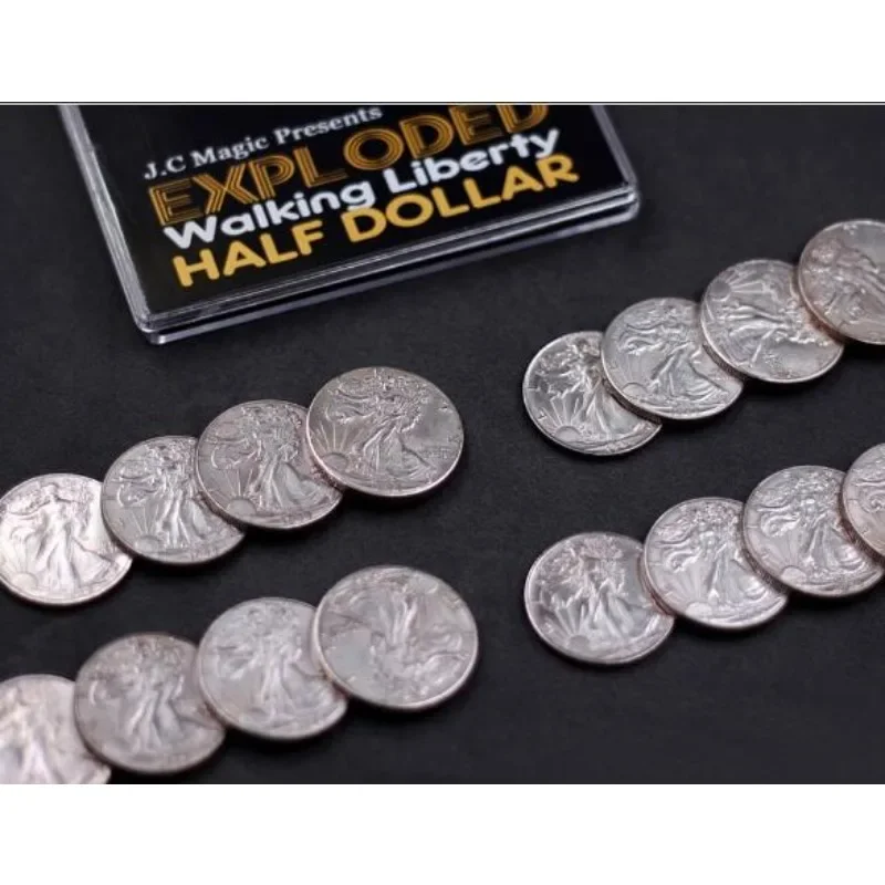 Exploded Morgan (4 to 16 Coin ) Magic Tricks Magician Close Up Gimmick Multiply Coin Appearing Magia Illusions Props