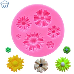 1PC 3D Flower Silicone Molds Fondant Craft Cake Candy Chocolate Sugarcraft Ice Pastry Baking Tool Resin Clay Gumpaste Moulds