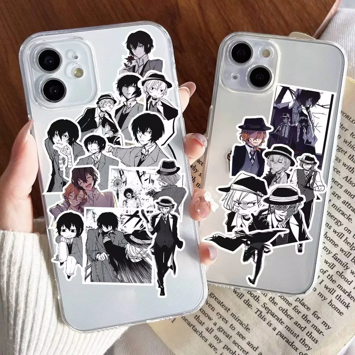 『文豪ストレイドッグス』『太宰治・中条中条』コミックブックデコレーションプランナーノートステッカーのダブルブラックステッカー