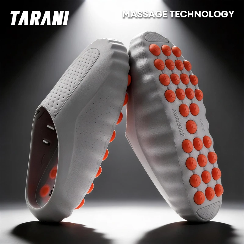 Fashion Streetwear Men Women Massage Slide Sandals Shock Absorbing Non Slip Acupressure Foot Massage Slippers Outdoor Indoor