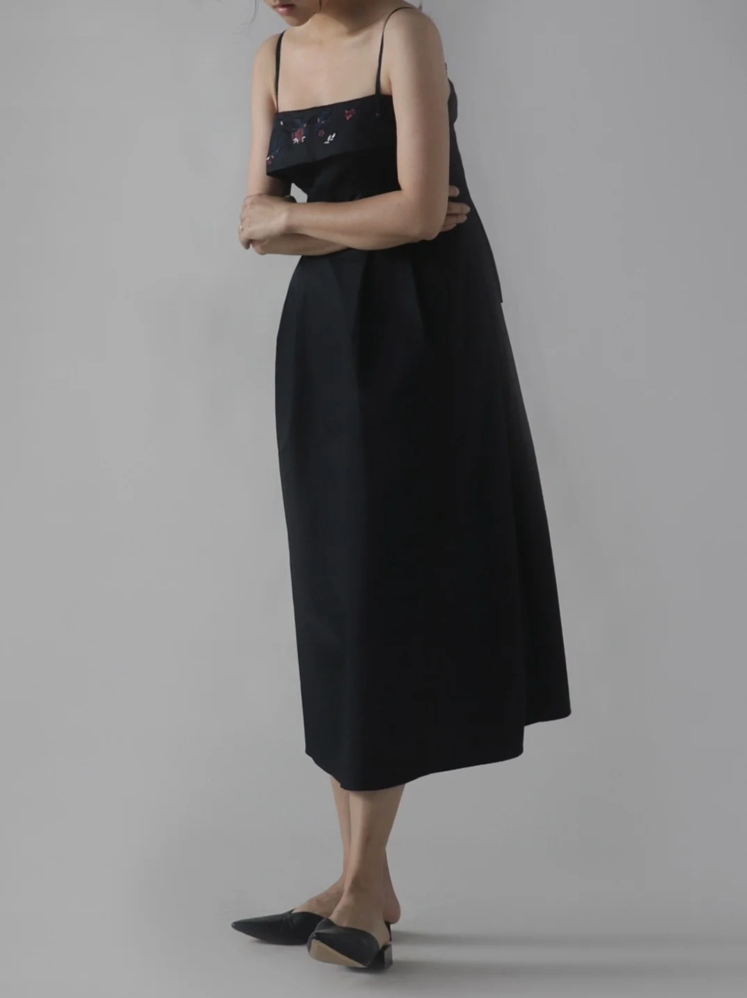 

Оригинальная длинная юбка трапециевидной формы на одно плечо с ручной росписью и вышивкой без подошв, хлопок с высокой талией для поездок на работу