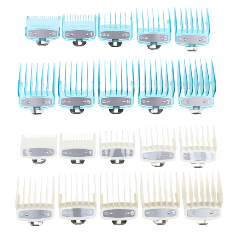 

2/8/10Pcs Hair Clipper Cutting Guides Combs With Metal Clip Clipper Guards For Clipper Trimmer Guards Attachment Limit Comb