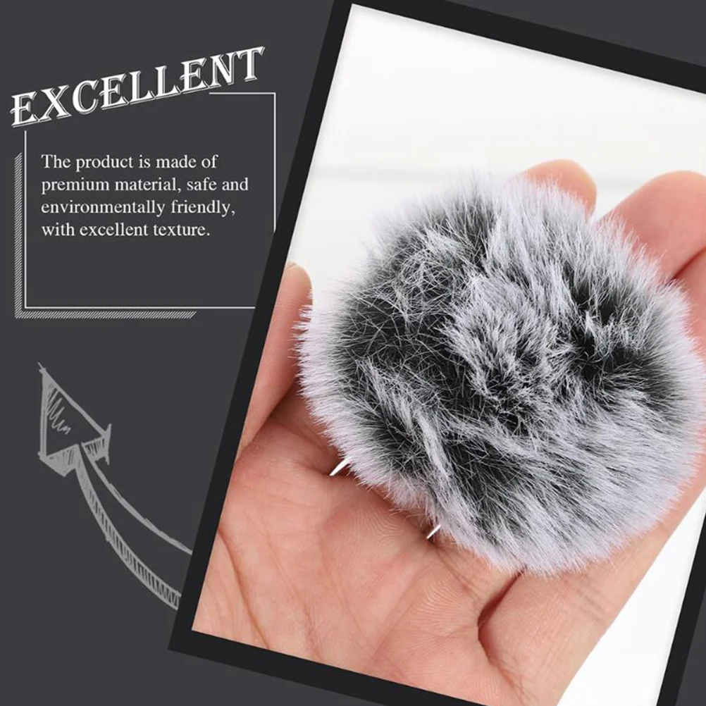 

4Pcs Microphone Furry Cover Windscreen Muff Luxurious Gift for Recording Enthusiasts Microphone Cover Mic Protector