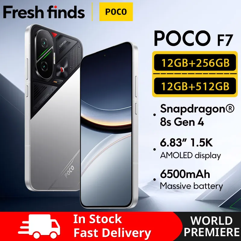 �y�Z�[�����z�O���[�o���� POCO F7 �X�}�[�g�t�H�� 256GB 512GB Snapdragon R   8s Gen 4 6.83�C���` 1.5K AMOLED�f�B�X�v���C 6500mAh lP68 NFC 90W�n�C�p�[�`���[�W