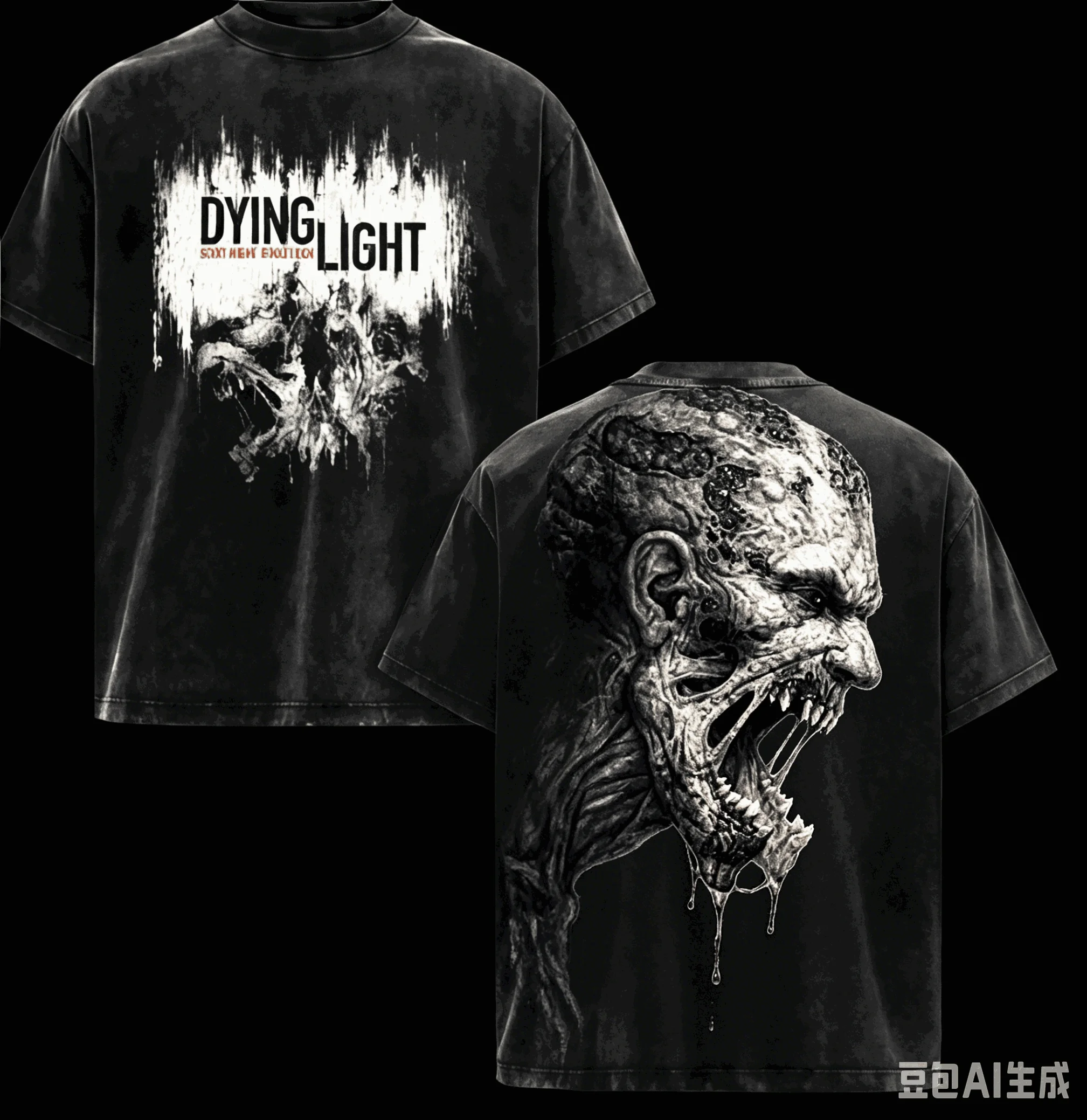 Dying Light Washed Tshirt 2026 New Model personality Clothes shirt Vintage Loose Year round clothing Short Couples Classic tee