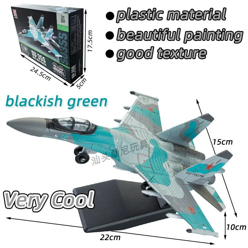 

1/100 Scale Aircraft su-35s ABS Model Kit Multi-Purpose Fighter Toy Building Block Military Model Toy for Gifts Educational toy