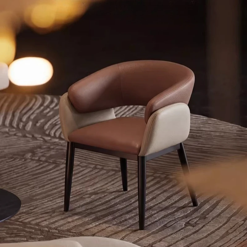 Mid century retro style dining room chairs modern minimalist design Chair with backrest home sedie sala da pranzo furniture