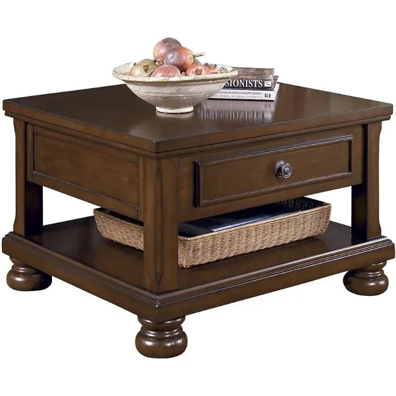 

Signature Design Traditional Hand-Finished Lift Top Coffee Table, Dark Brown Cofee Table