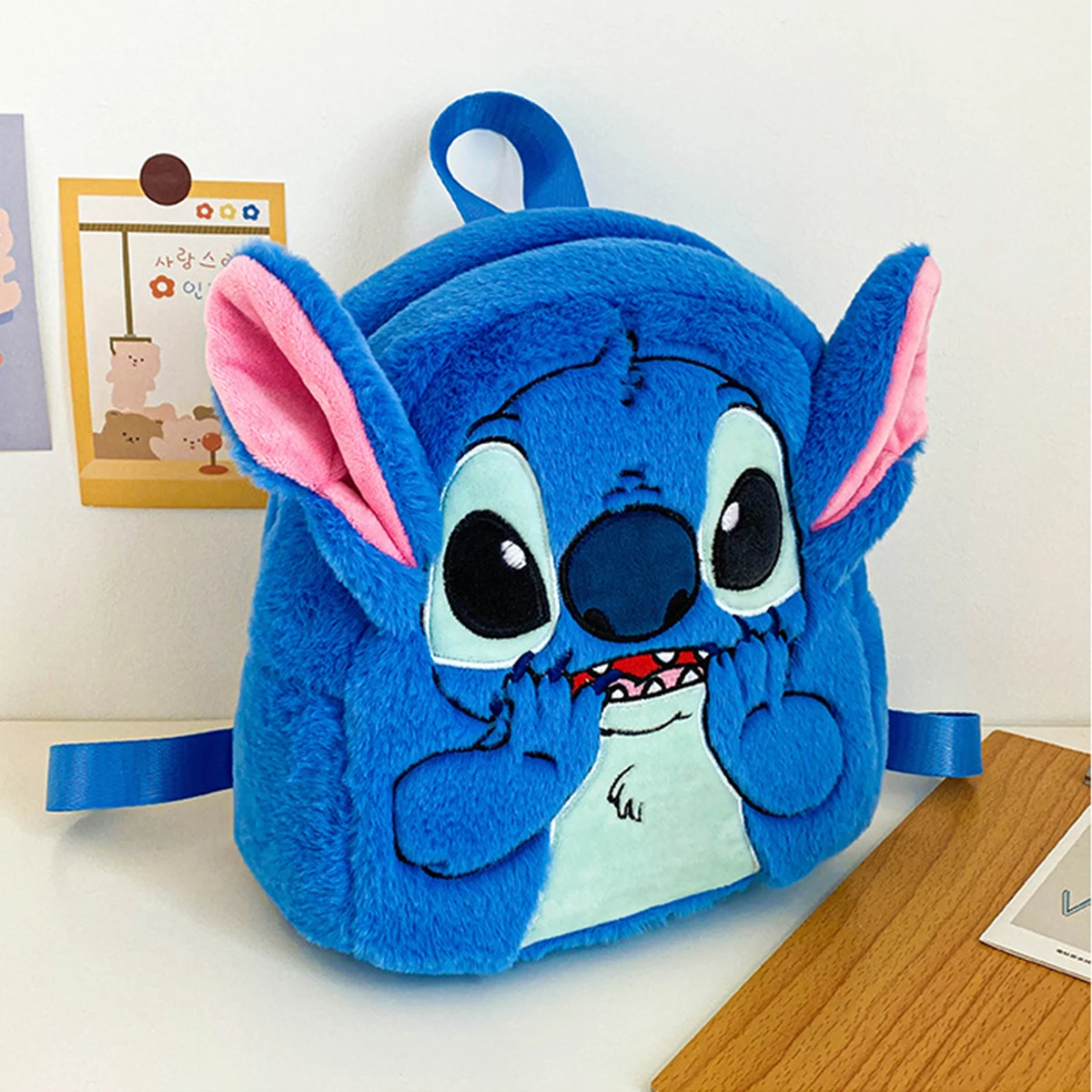 Disney's Lilo & Stitch knapsack Cartoon Cute Stitch Backpack Boys girls Schoolbag Children's toy gifts Travelling Storage bag