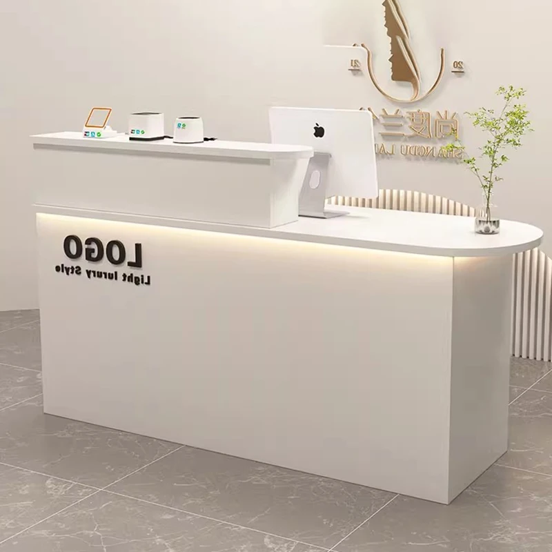 

Cashier Minimalist Beauty Salon Reception Desk Drawers Elegant Reception Desks Mostradores De Recepccion Office Furniture