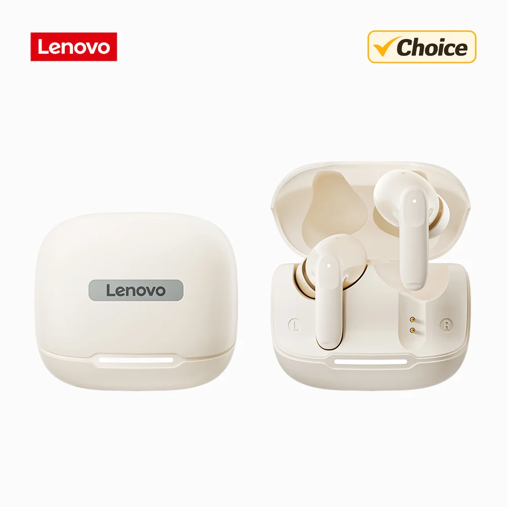 Lenovo EA240 TWS Wireless Bluetooth Earbuds 5.4 13mm Titanium Driver 25H IPX4 AI Clear Call Semi In Ear Sports Earphones Headset