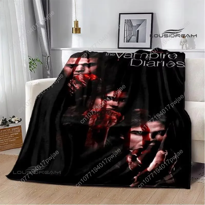The Vampire Diaries Damon Salvatore Printed Blanket  Soft Throw Blanket Custom blankets