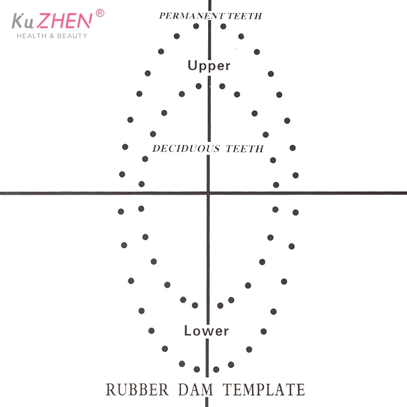 Timbro di gomma dentale bordo di punzonatura diga di gomma dentale foro di perforazione scheda di posizionamento modello di barriera strumento di laboratorio dentale