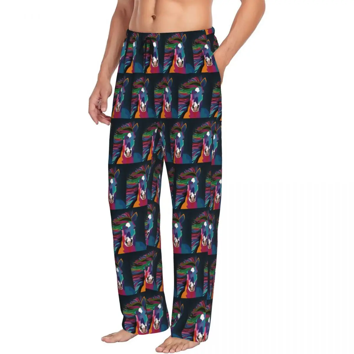 

Custom Horse Running Men Pajama Pants Lounge Sleep Sleepwear Bottoms with Pockets