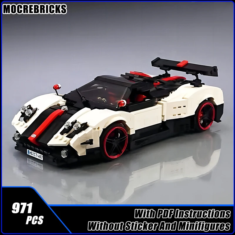 

971 шт., высокотехнологичный суперскоростной родстер Zonda Technology, гоночный автомобиль MOC, строительные блоки, модель спортивного автомобиля, кирпичи, игрушки, сделай сам, рождественский подарок