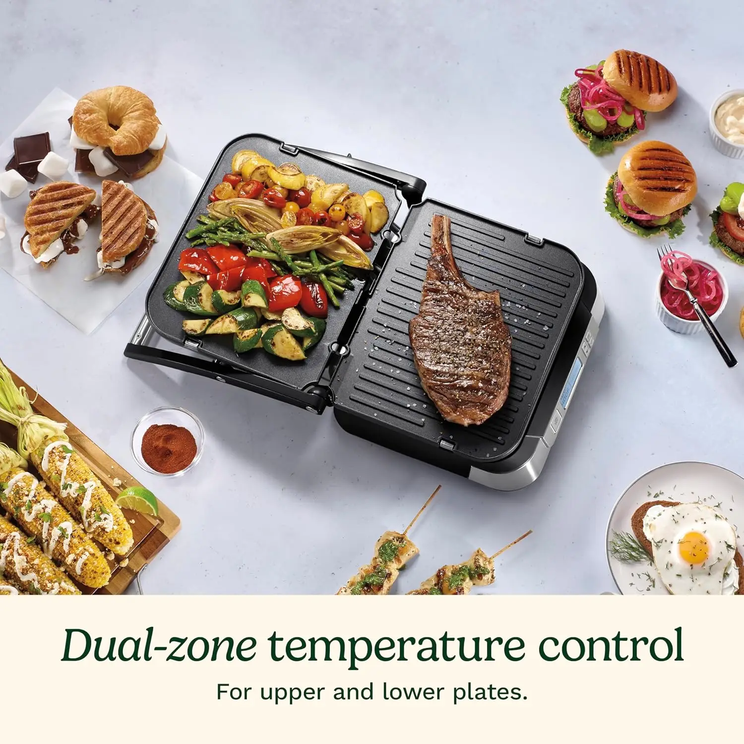 Griglia a contatto GR-6S con modalità senza fumo