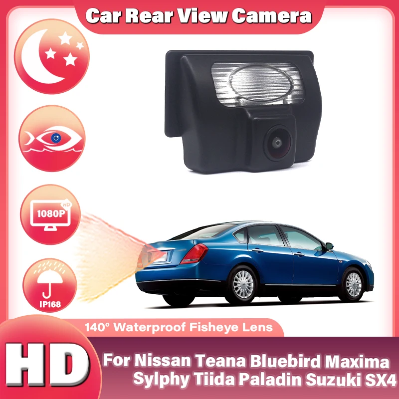 1080P HD CCD Waterproof Night Vision Rear View Reverse Camera For Nissan Teana Bluebird Maxima Sylphy Tiida Paladin Suzuki SX4