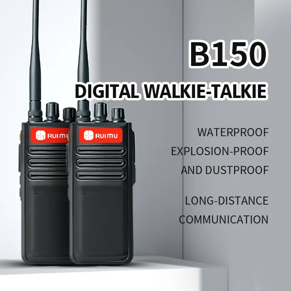 B150 Factory price strong transmitting signal uhf vhf digital radio long range 5-8km handheld waterproof portable walkie talkie