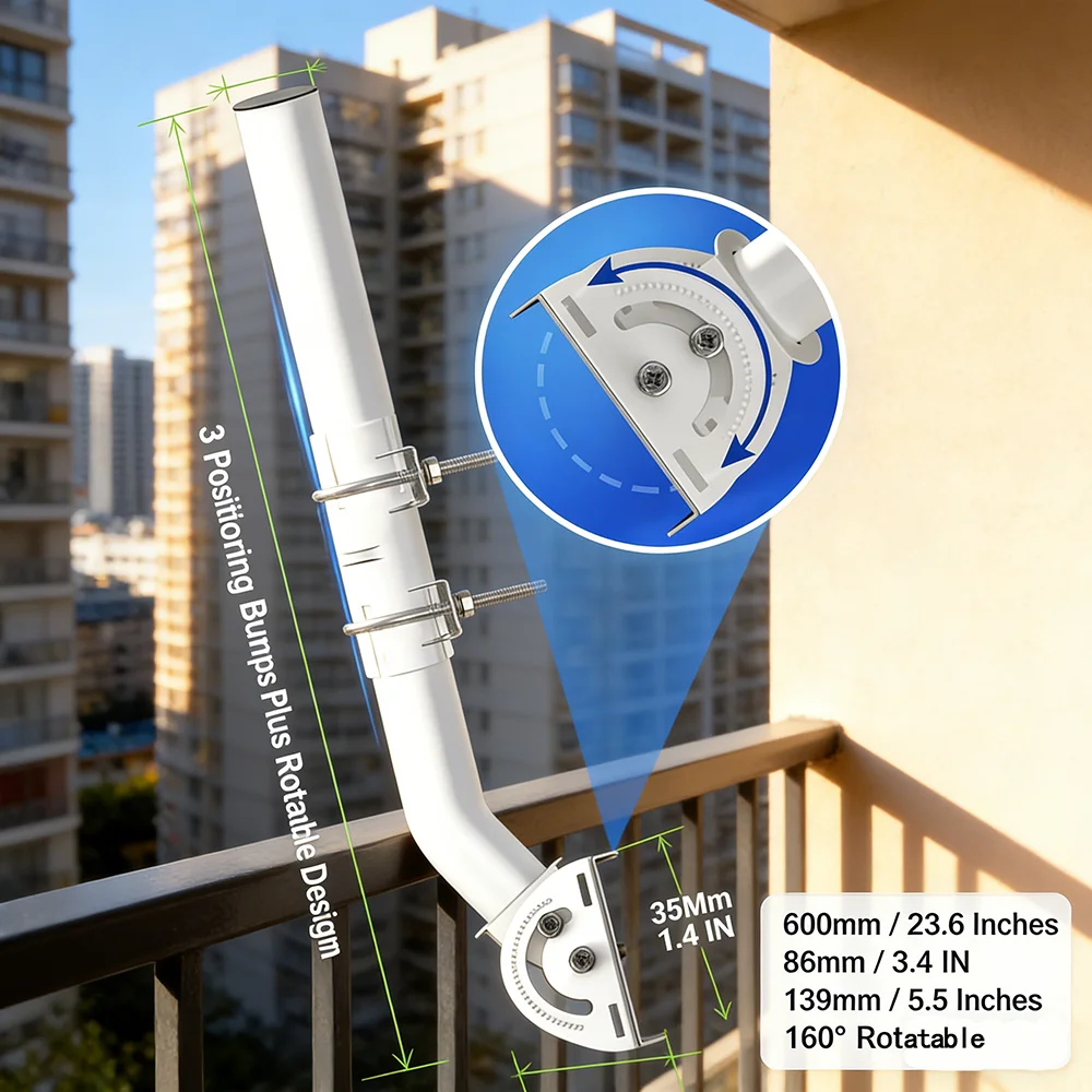 Antenna Bracket, Suitable For Star Chain, Outdoor Access Point AP CPE, TV Antenna, WiFi Extender, Wall Mounted J Installation