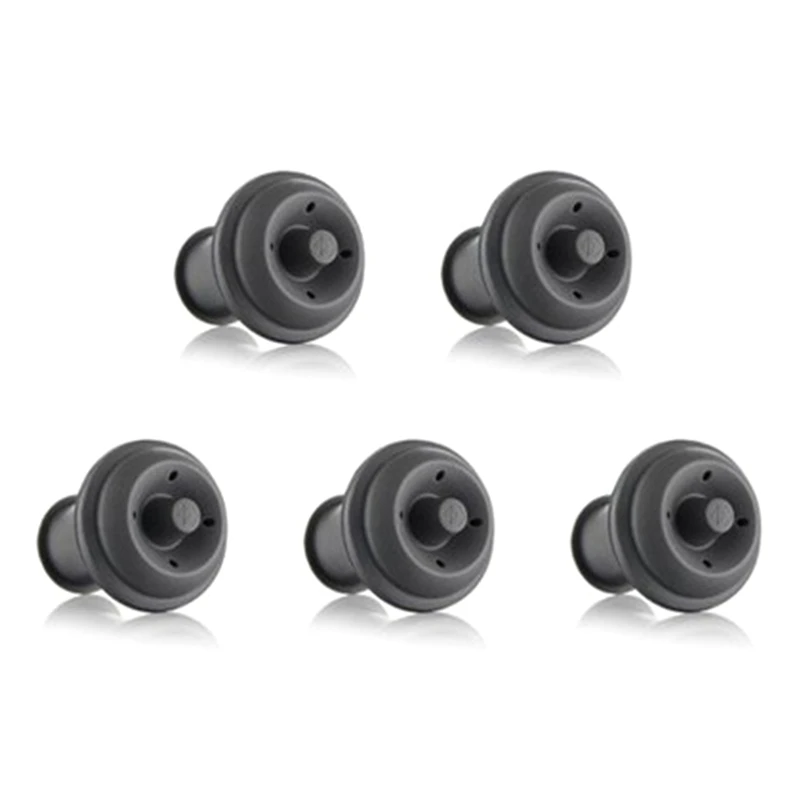 5 pièces Silicone scellé bouchon de vin Champagne économiseur scellant vide vin économiseur pompe bouchon de bouteille pour vin