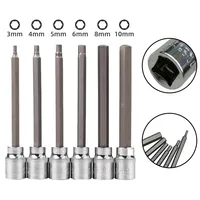 1pc 3/8 Inch Drive Wrench Socket Adapter Hex Screwdriver Bit Sockets Hand Tool Socket Joint Hexagonal Screwdriver H3-H10