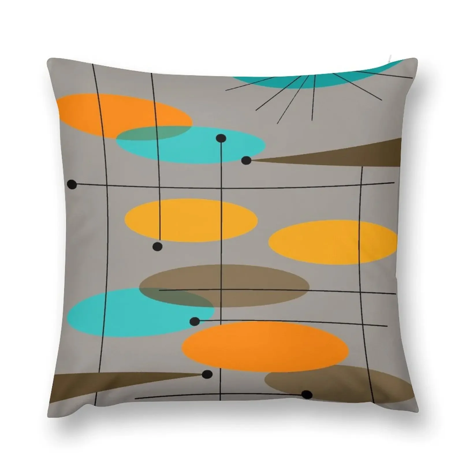 

Mid-Century Modern Ovals III Throw Pillow Sofa Cushion Cover christmas ornaments 2025 pillow