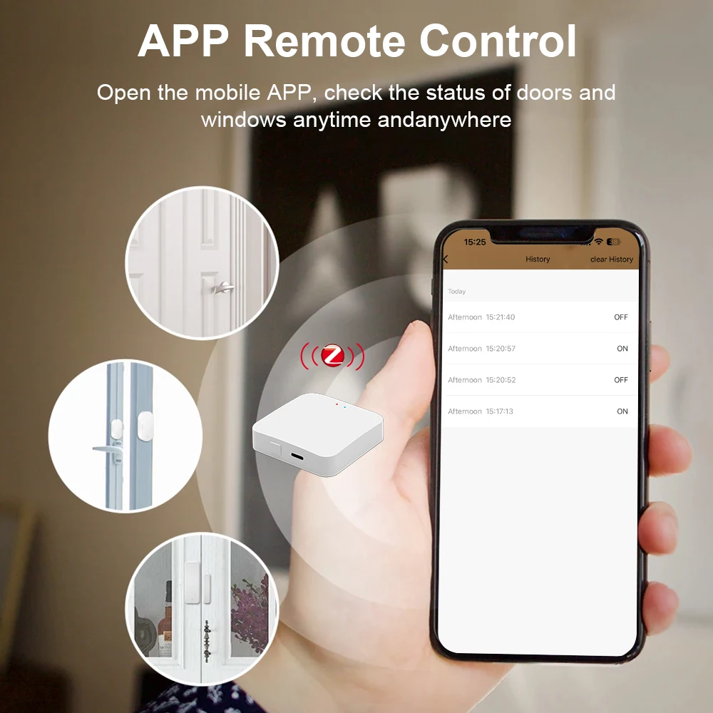 Ewelink Zigbee مستشعر الباب نافذة مغناطيسية لاسلكية كاشف إنذار مغلق مفتوح يعمل مع Zigbee2MQTT Alexa Google Need Gateway