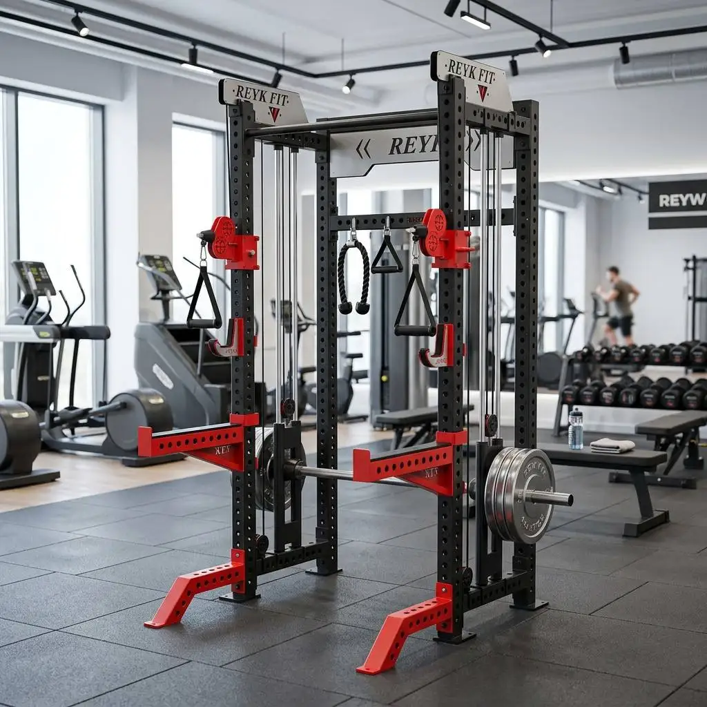 Customizable Professional Heavy Duty Plate Loaded Functional Trainer Power Rack Cable Machine Adjustable for Home Commercial Gym