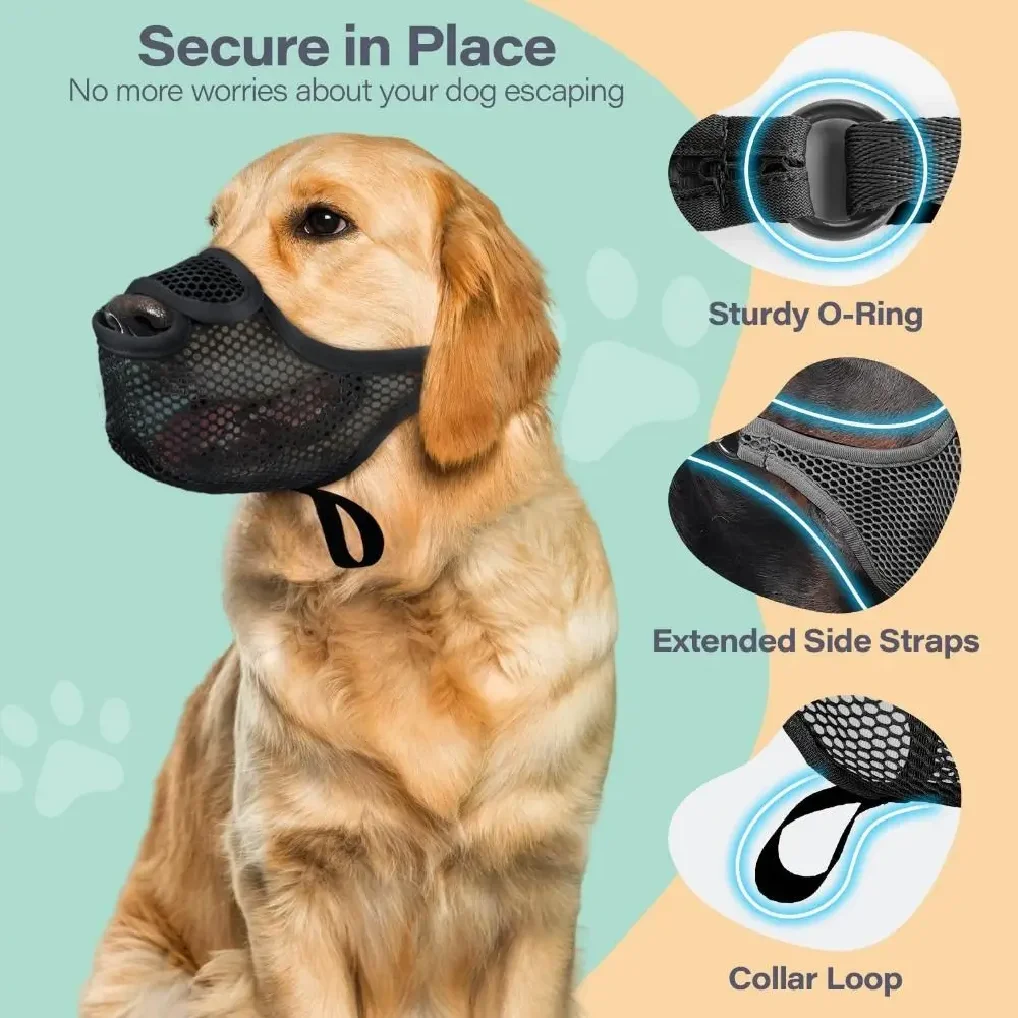 Breathable Mesh Dog Muzzle 3