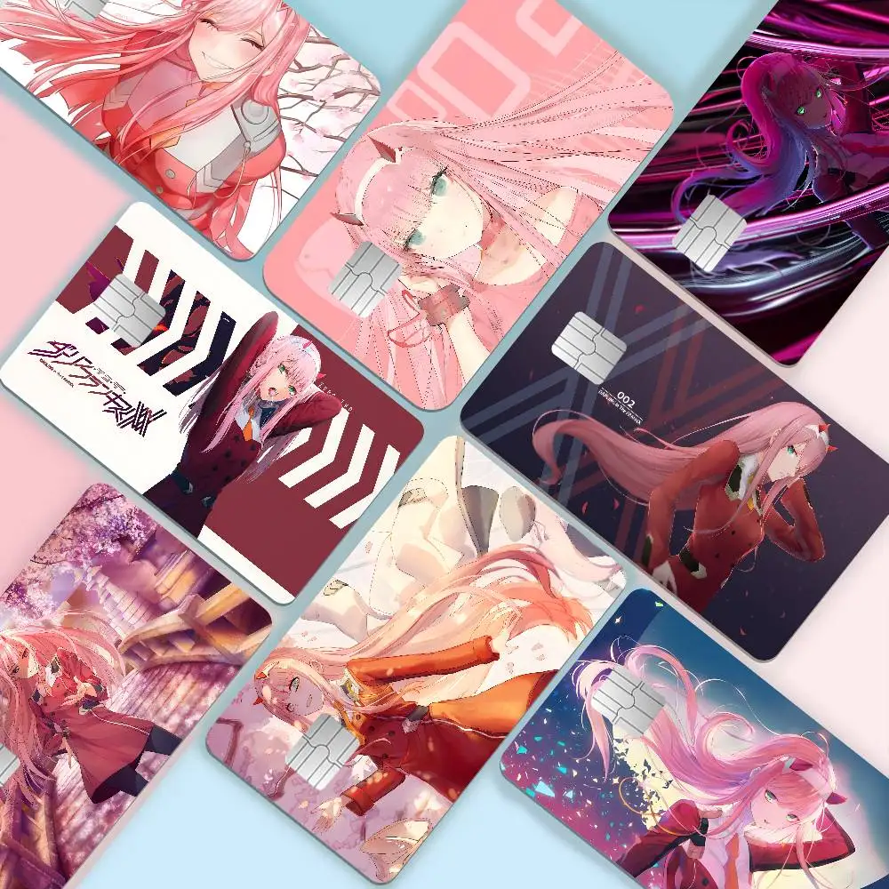Z-Zero T-Two Darling In T-The F-Franxx Fashion Matte Gold Silver Black Matte Film Skin Sticker Tape for Bank Credit Debit Card