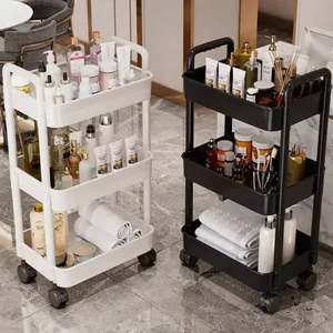 Multi-ladded storage with wheels, small cart, home storage, walking, kitchen, bedroom, bathroom 10 Main Sales Organizer Cart - №5
