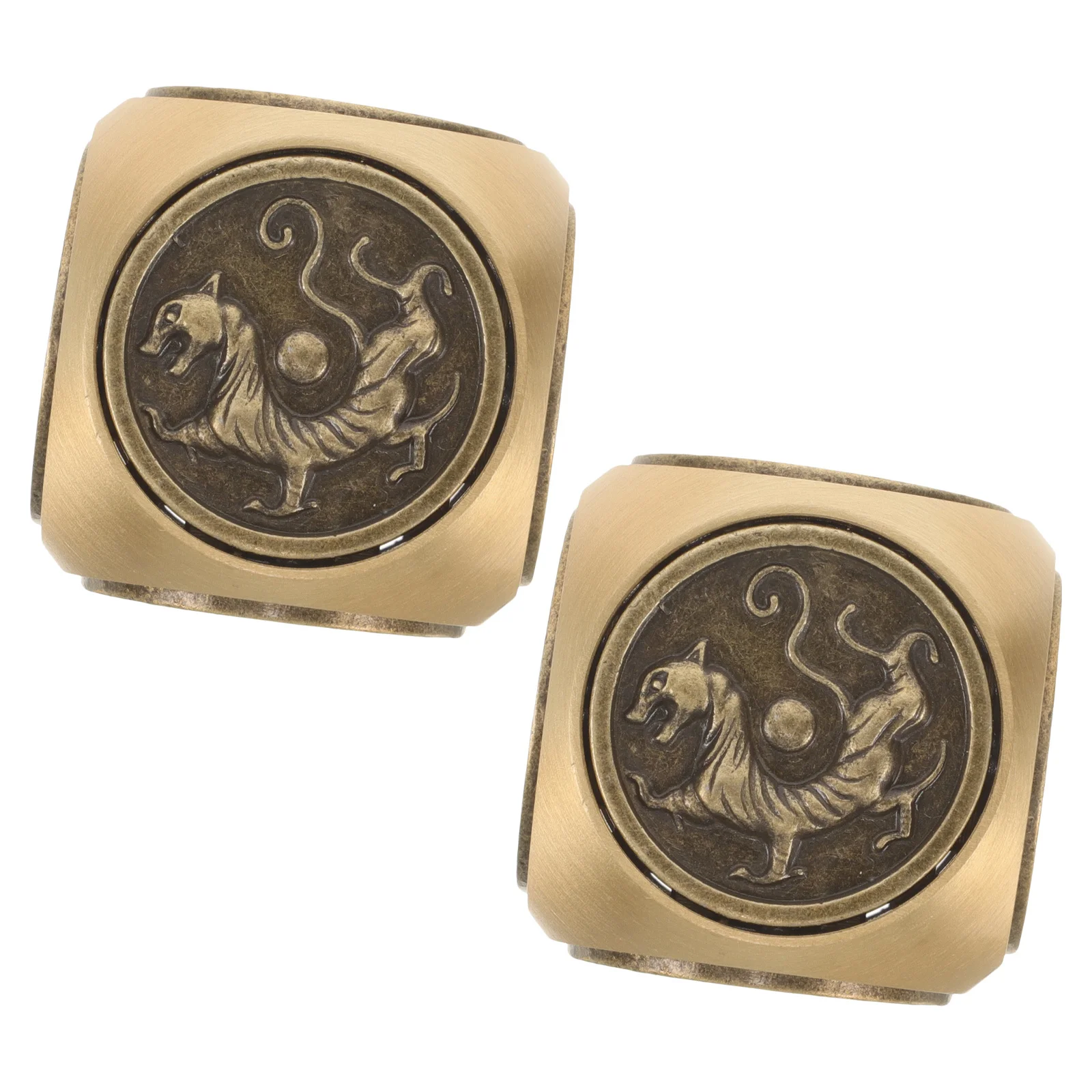 2 قطعة كرة اليد النحاسية المعدنية ستة جوانب الدورية الرجعية مكتب أداة مكتب الاسترخاء الإجهاد الإغاثة لعبة سبينر #1