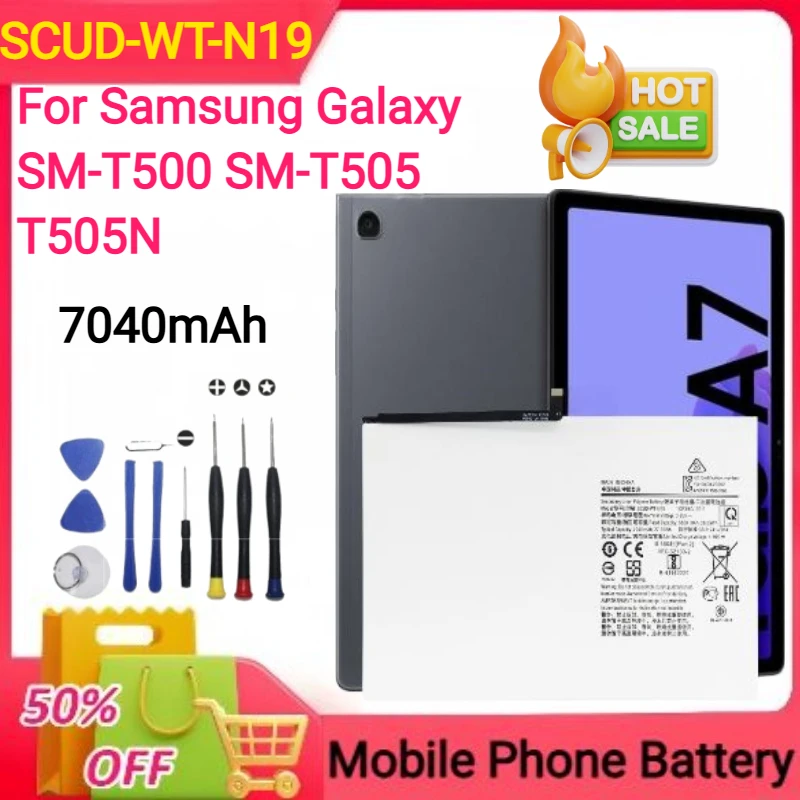 

3.85V 7040mAh SCUD-WT-N19 Battery for Samsung Galaxy Tab A7 10.4 (2020) SM-T500 SM-T505 T505N Replacement Repair Part Tablet