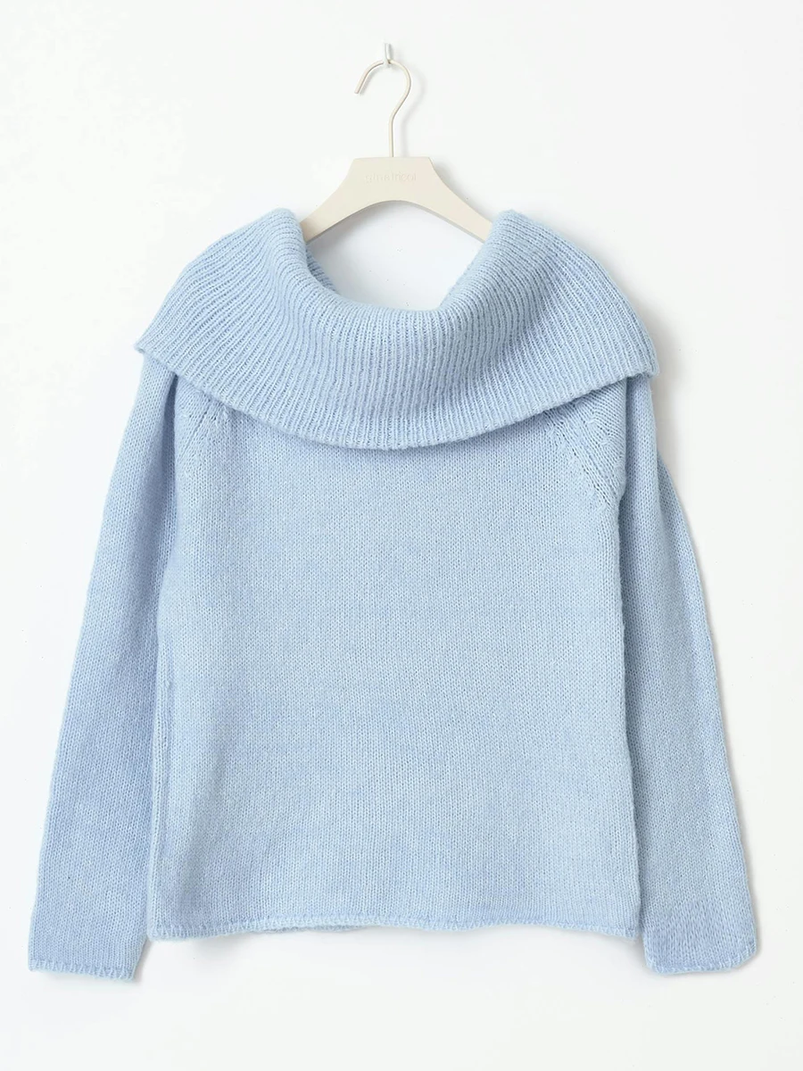 Women s Boat Neck Off Shoulder Sweater Long Sleeve Loose Knit Pullover Solid Color Crop Top Knitwear