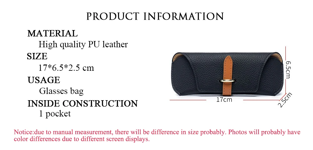 Luxus Leder Benutzerdefinierte Initialen Brillen Taschen Frau Tragbare Schutzhülle Reise Sonnenbrille Fall Gravieren Name Mode Kosmetik Tasche – Detail 2
